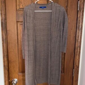 Apt. 9 Taupe Open Front Cardigan